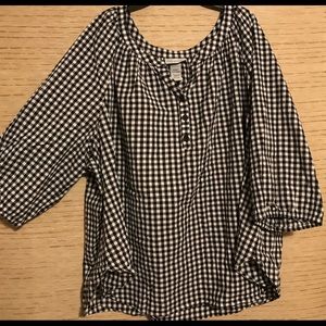 Black & white checked blouse 22/24